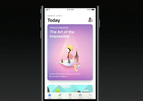 Announced iOS 11 with updated App Store, Siri, Apple Pay