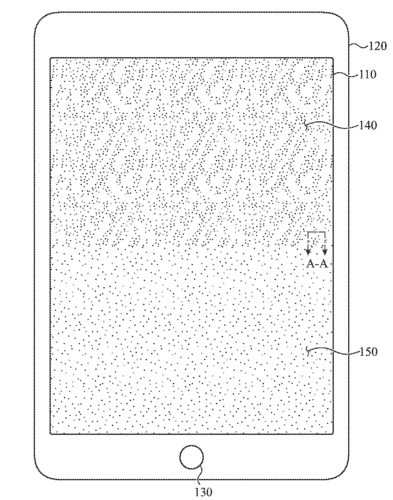 Apple - patent-display-substrate-texture-drawing-001-393 × 500 