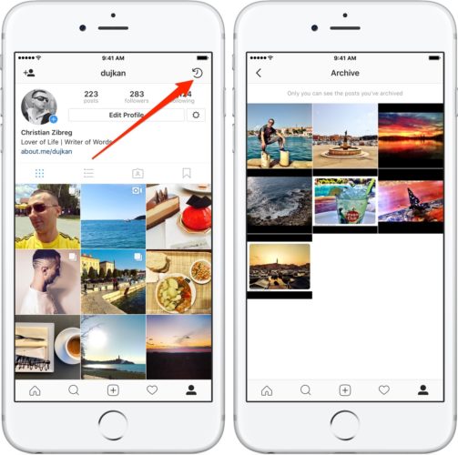 How to archive photos to Instagram