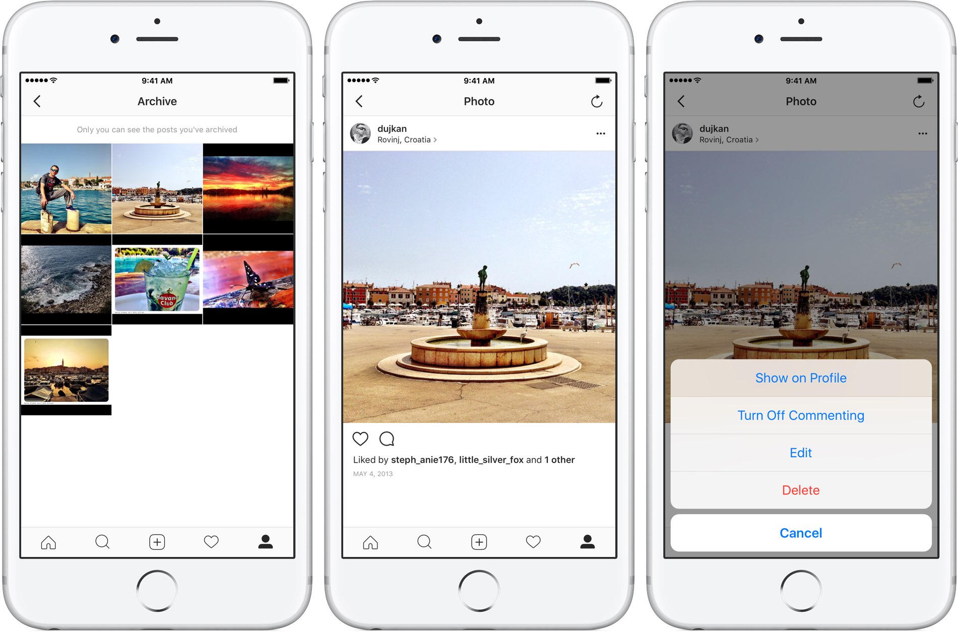 How to archive photos to Instagram