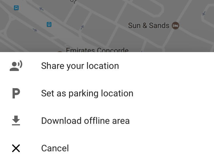 How to add a parking address in the app 'Google Maps' to iPhone