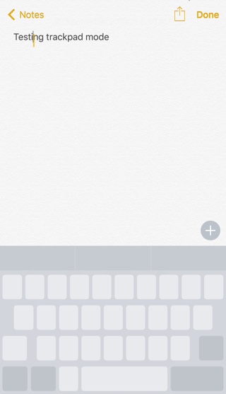 iPhone 6s - 3D Touch - Turn Keyboard into Trackpad 