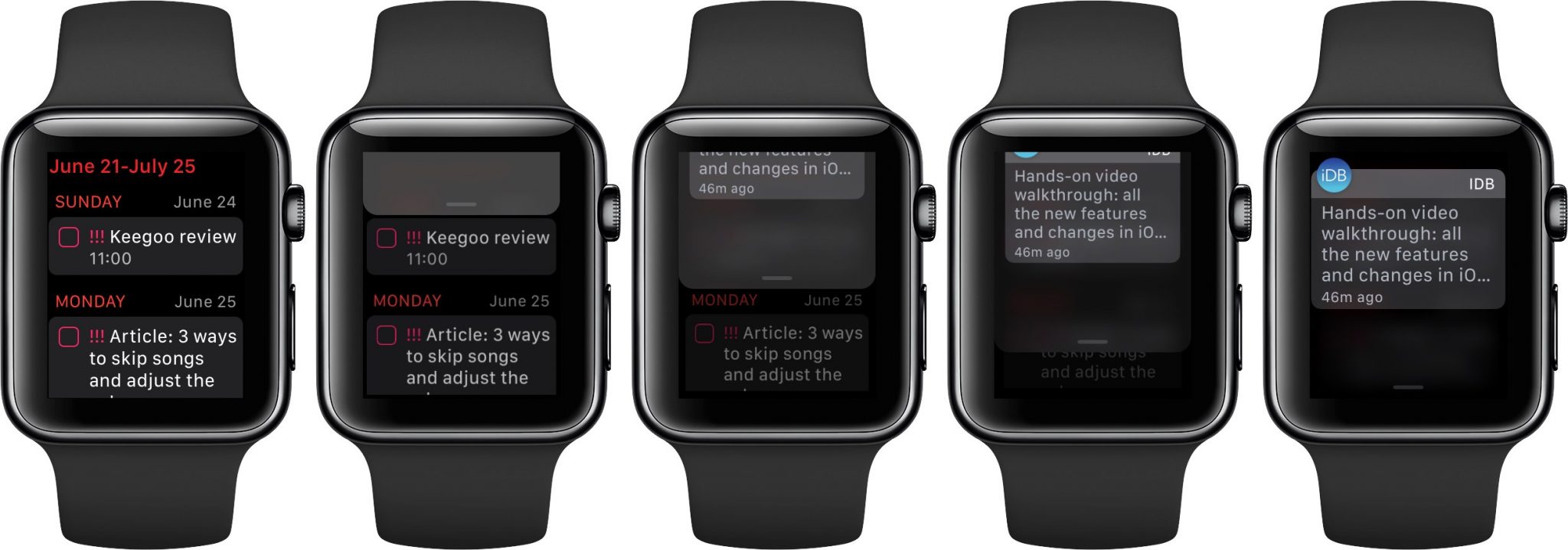 How to open Control Center and Action Center from apps on Apple Watch