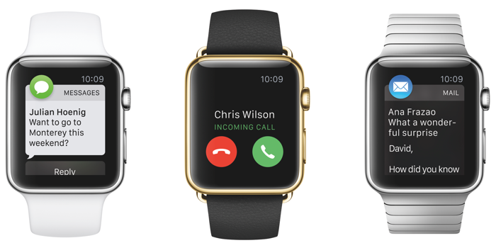 Apple Watch instruction to transfer an incoming call to iPhone 