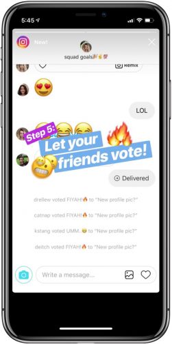 How to send polls privately to Instagram
