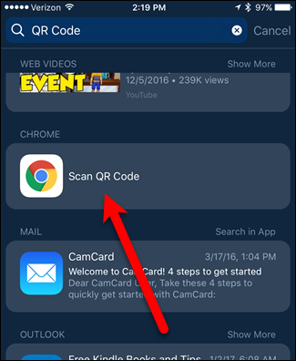 How to scan a QR code with Google Chrome on iPhone
