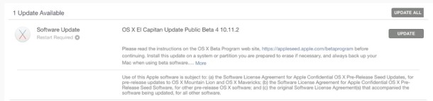 OS X 10.11.2 Public Beta 4 