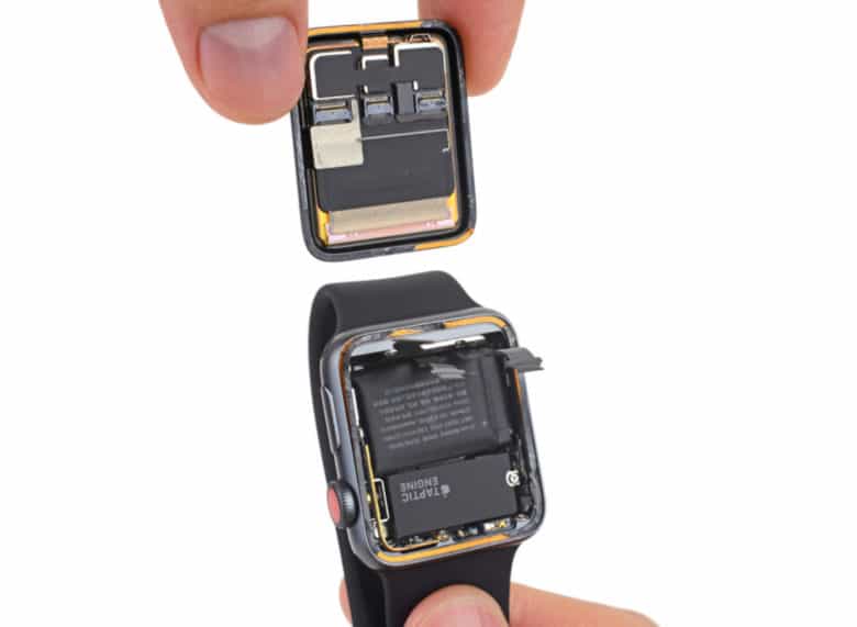 Disassembled Apple Watch 3 found an enlarged battery