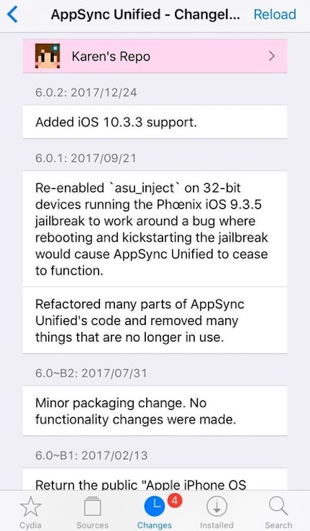 Jailbreak tweak iOS 10.3.3 'AppSync Unified' has been released